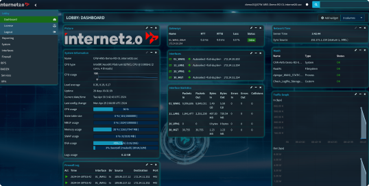 Cloaking Firewall dashboard